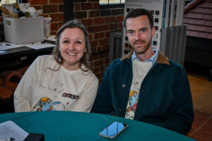 Event volunteer and husband at the 2026 EHFAR Fundraiser, For the Love of Perry Kids