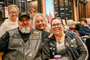 Guests at the New Lex Classic Riders Table enjoying the fun at the 2026 EHFAR For the Love of Kids Fundraiser at the Factory of Ideas at Ludowici Tile Plant.