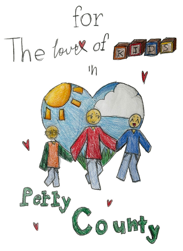 Winning T-Shirt contest entry for The Love of Perry Kids by Madeline Holden