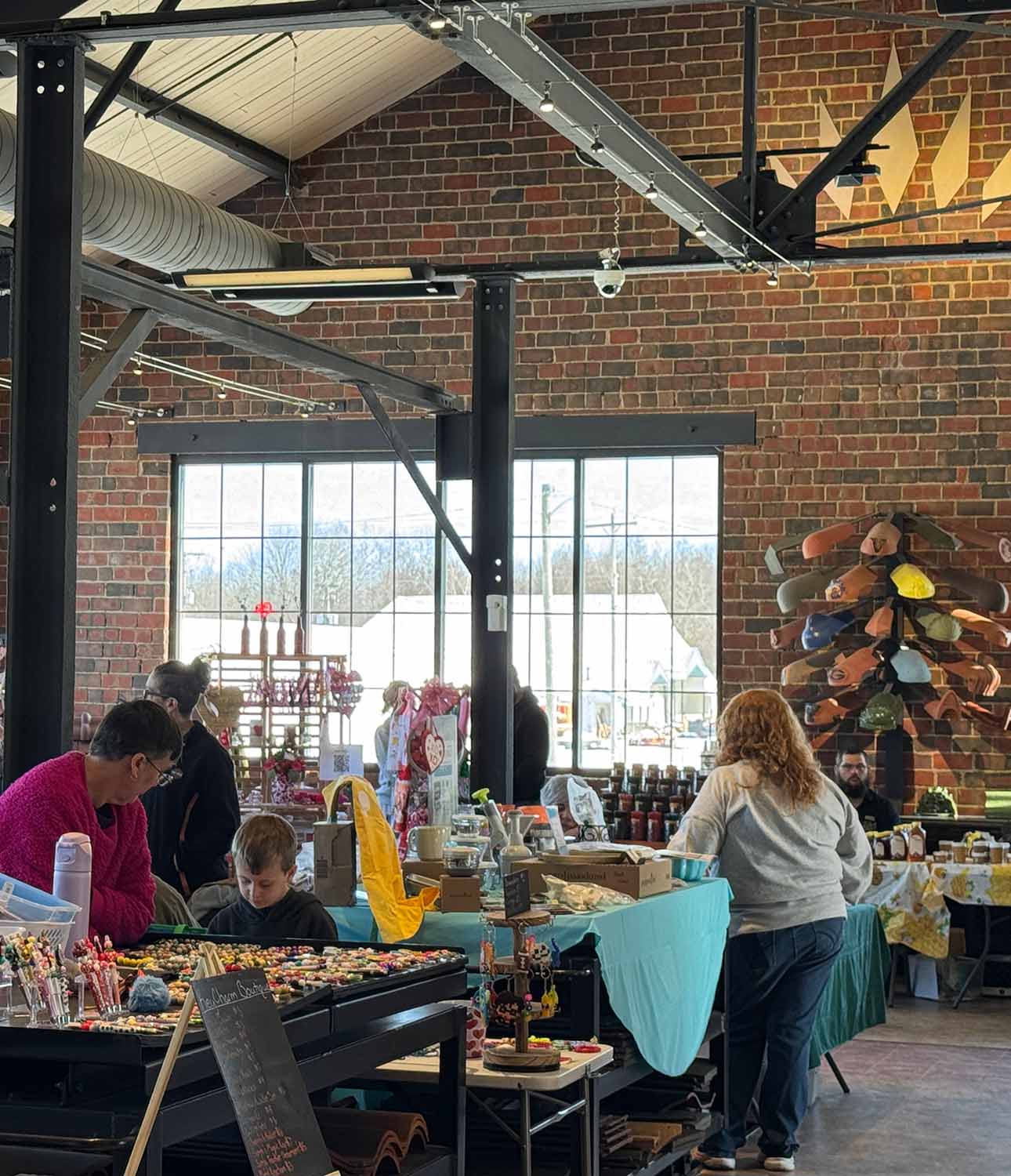 Local vendors selling at the Ludowici Farmers Market in New Lexington, Ohio.
