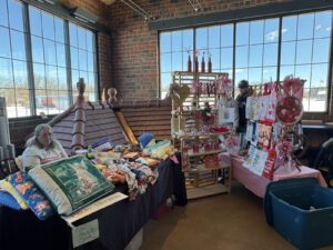Local makers selling gifts, and household goods at the Ludowici Farmers Market at the Factory of Ideas in New Lexington, Ohio.