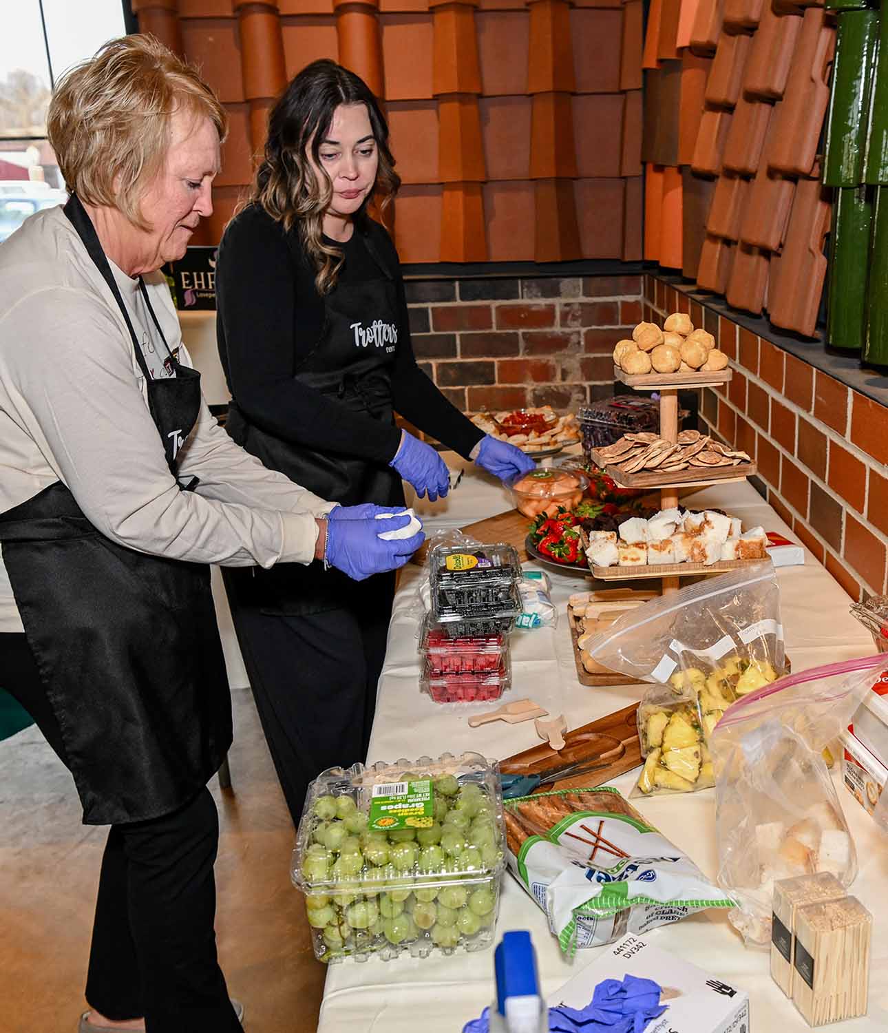 The Trotter's team preparing the dessert offering donated for the EHFAR 2026 For the Love of Perry County Kids fundraiser.