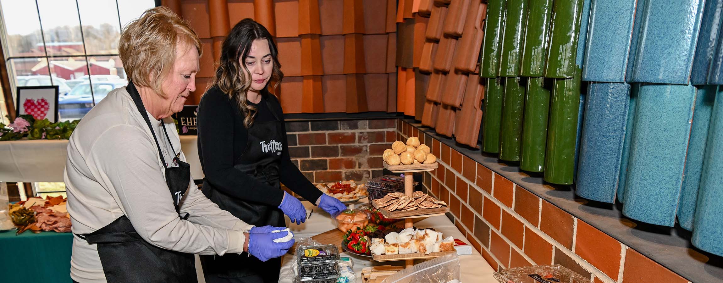 The Trotter's team preparing the dessert offering donated for the EHFAR 2026 For the Love of Perry County Kids fundraiser.